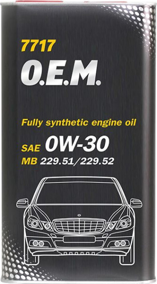 MANNOL ULEI O.E.M PENTRU MERCEDES BENZ SYNTHETIC 0W-30 4L