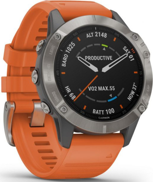 Ceas Garmin Fenix 6 Sapphire Titanium
