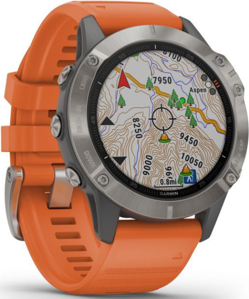 Ceas Garmin Fenix 6 Sapphire Titanium