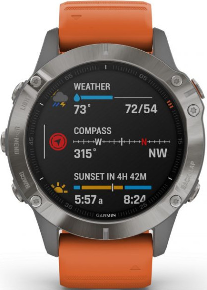 Ceas Garmin Fenix 6 Sapphire Titanium