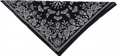 Paisley Cotton Bandana Black B001