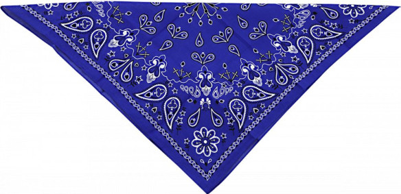 Paisley Cotton Bandana Navy B002