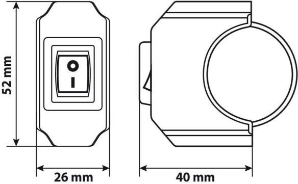 Switch impermeabil 12V6A IP55
