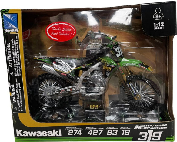 Macheta Kawasaki KXF 450 Quentin Marc Prugniers 319 Bud Racing 1 12