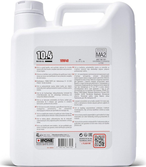 Ulei Motor 10.4 10W40 Semi-Synthetic 4L 800054
