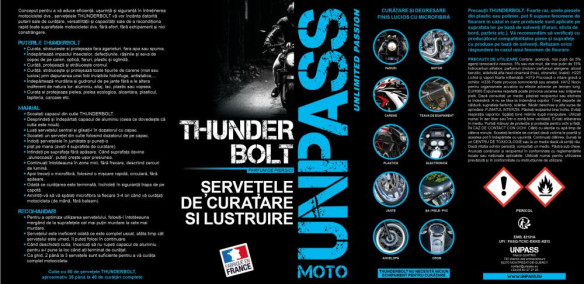 Thunder Bolt Servetele Curatare Moto Cu Microfibra 80 910604