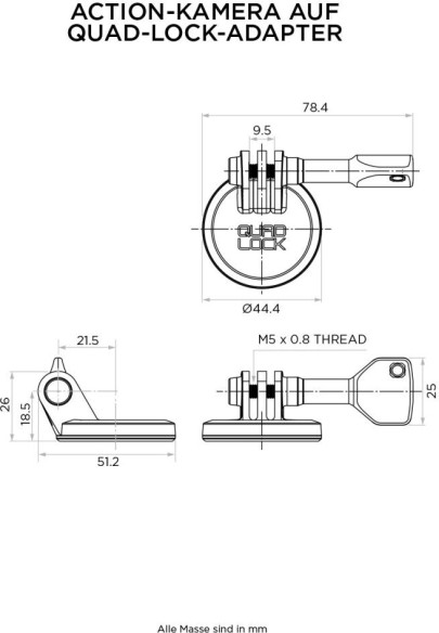 Adaptor Action Camera QLA-ACA