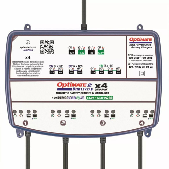 Dispozitiv Mentinere Baterie OptiMate 2 DUO x 4 Bank TM574