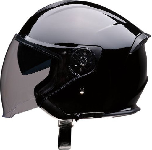 Casca Moto Jet Open Face Road Maxx Black Glossy 25