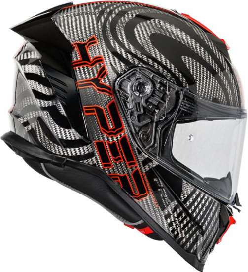 Casca Moto Full-Face Integrala Hyper Carbon PS 2 Red Black 25