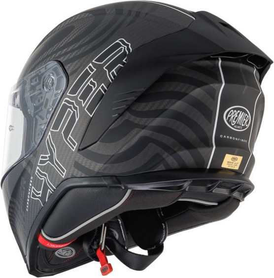 Casca Moto Full-Face Integrala Hyper Carbon PS 2 Black White 25