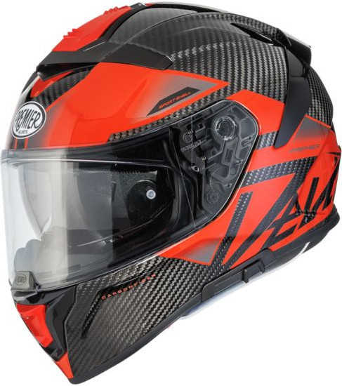 Casca Moto Full-Face Integrala Devil Carbon MN 2 Black Red 25
