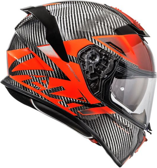Casca Moto Full-Face Integrala Devil Carbon MN 2 Black Red 25