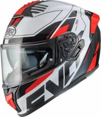 Casca Moto Full-Face Integrala Evoluzione PR 8 Black White Red 25
