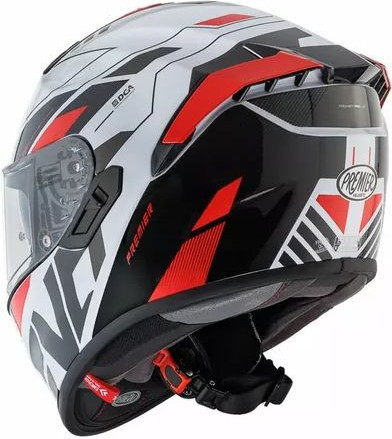 Casca Moto Full-Face Integrala Evoluzione PR 8 Black White Red 25