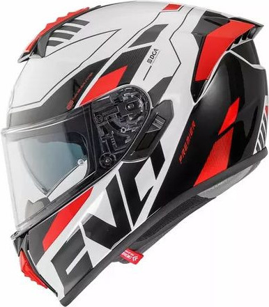 Casca Moto Full-Face Integrala Evoluzione PR 8 Black White Red 25