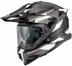 Casca Moto Adventure Touring Discovery Carbon EA 8 Black White 25