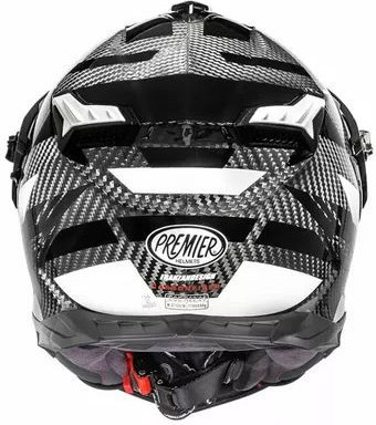 Casca Moto Adventure Touring Discovery Carbon EA 8 Black White 25