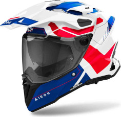 Casca Moto Touring Adventure Commander 2 Reveal White Blue Red