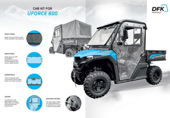 Cabina ATV CF MOTO UForce 600 Complet Echipata Cu Acoperis 64S09U01-0