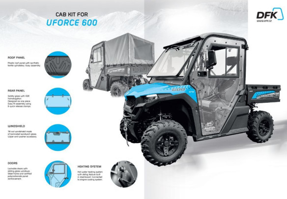 Cabina ATV CF MOTO UForce 600 Complet Echipata Fara Acoperis 64S09U01-8