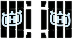 Radiator protection grille sticker kit