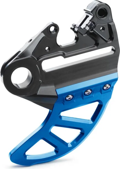 Brake caliper support with brake disc guard