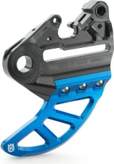 Brake caliper support with brake disc guard