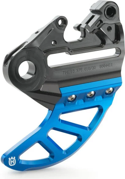Brake caliper support with brake disc guard