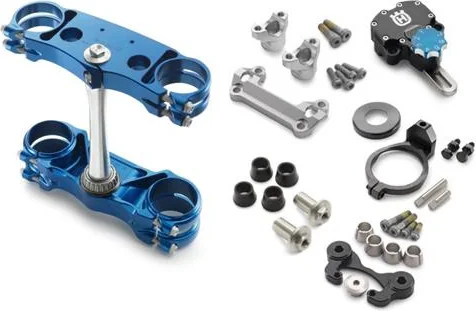Factory triple clamp/-steering damper kit