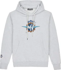 MV AGUSTA LOGO CROWN HOODIE GREY MELANGE