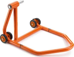 Rear wheel work stand for single-sided swing arm