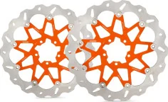 Wave brake disc set