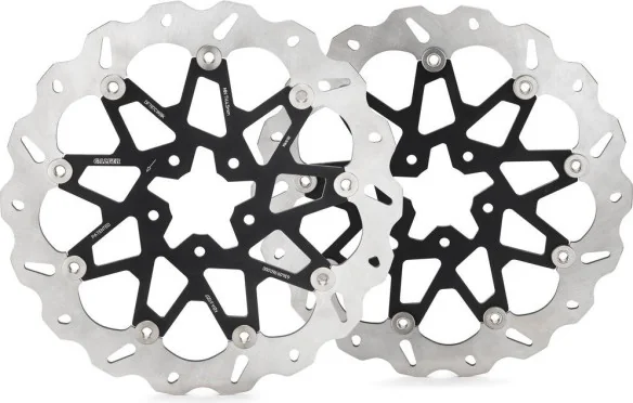 Wave brake disc set