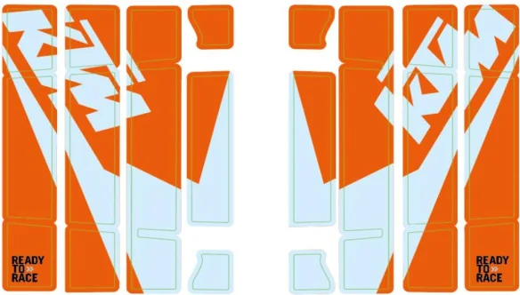 Radiator protection grille sticker kit