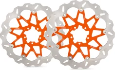 Wave brake disc set