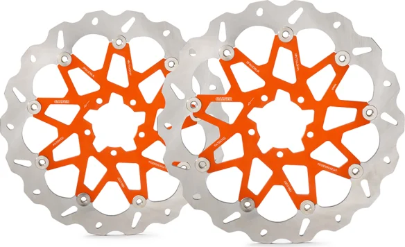 Wave brake disc set