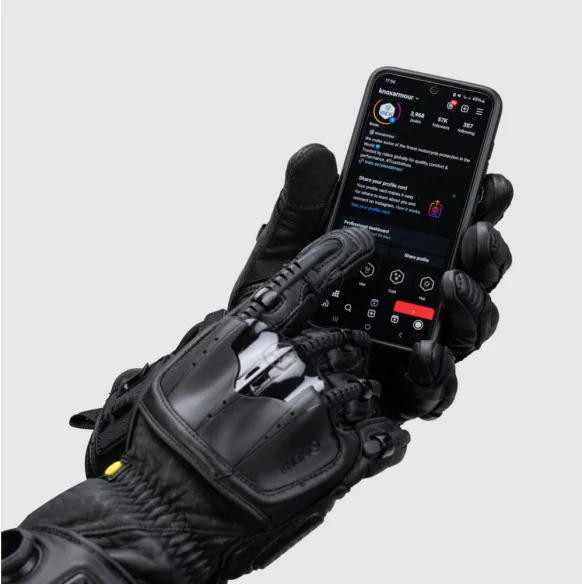 Manusi Moto Piele Handroid MK5 Black 69404-100