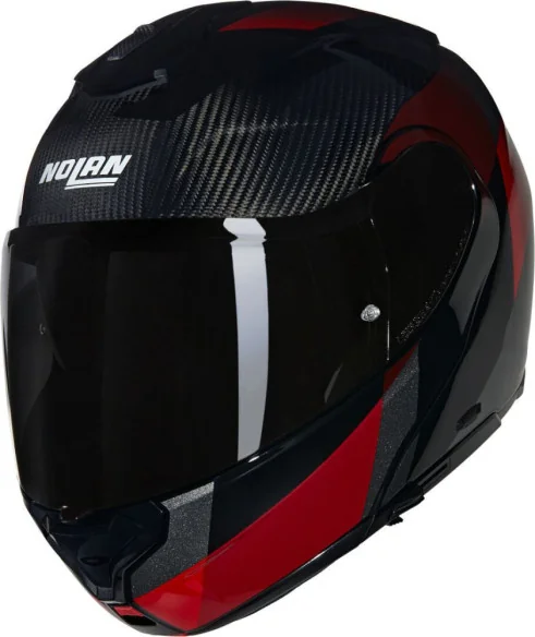 Casca Moto Flip-Up X-1005 Ultra Carbon Sportivo 346 Black Red Glossy 2025