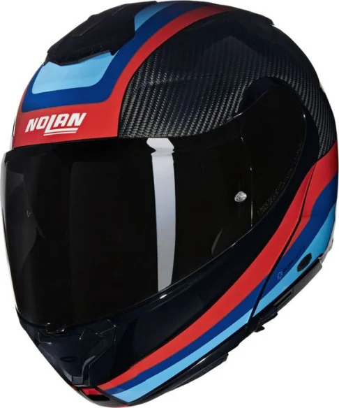 Casca Moto Flip-Up X-1005 Ultra Carbon Gran Tour 348 Black Red Blue 2025