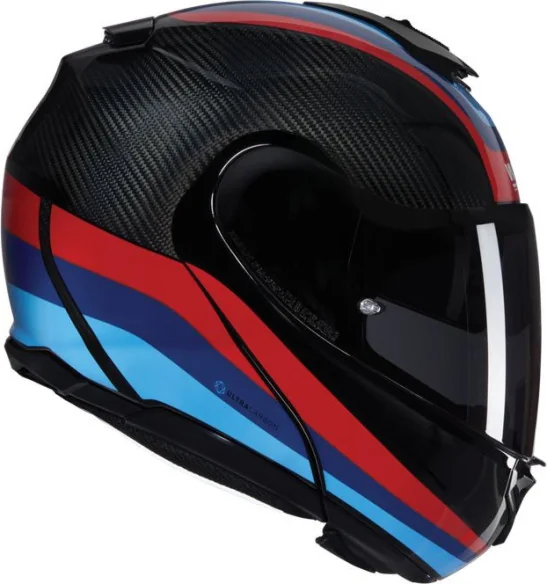 Casca Moto Flip-Up X-1005 Ultra Carbon Gran Tour 348 Black Red Blue 2025
