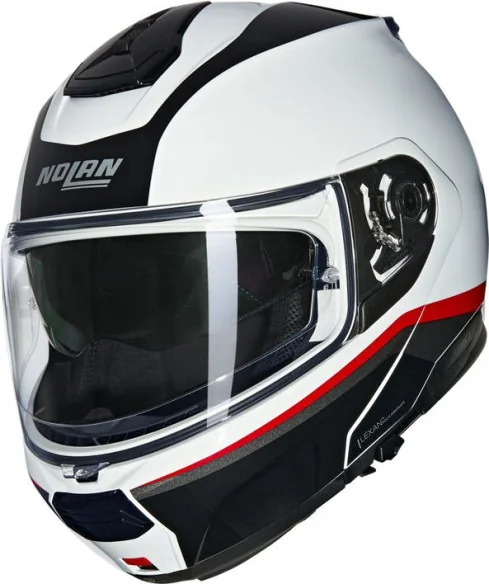 Casca Moto Flip-Up N100-6 Incognito 344 Black White Red 2025
