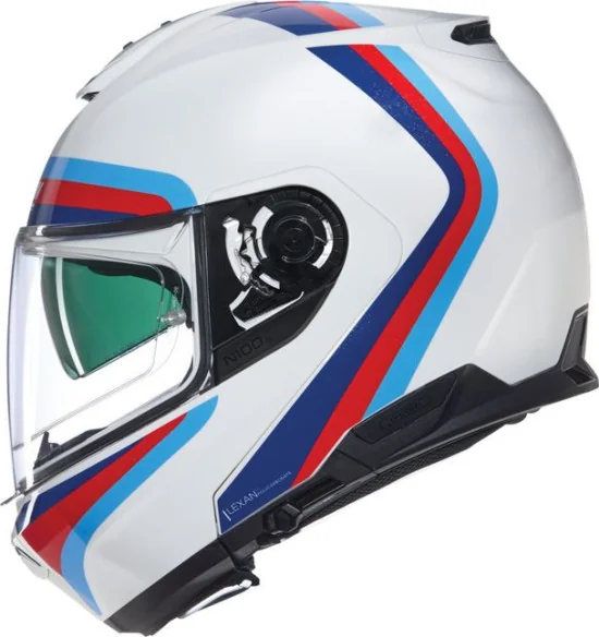 Casca Moto Flip-Up N100-6 Assoluto 347 White Red Blue 2025