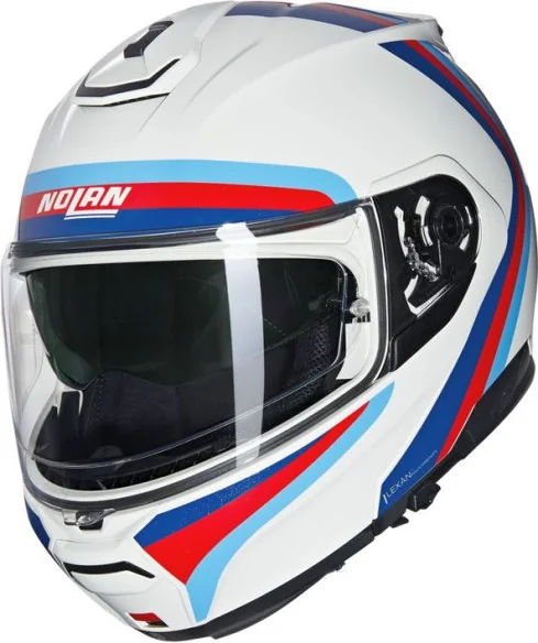 Casca Moto Flip-Up N100-6 Assoluto 347 White Red Blue 2025