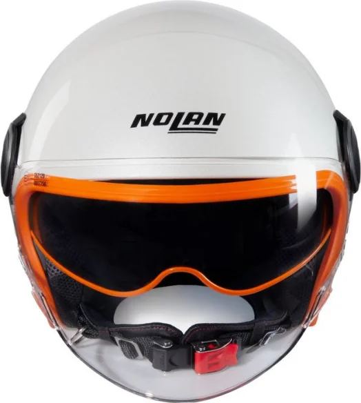 Casca Moto Jet N21 Visor 06 Ocio 347 White Orange Glossy 2025