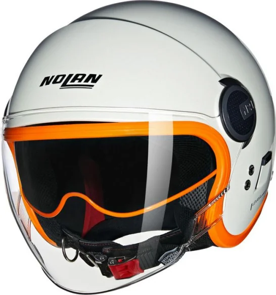 Casca Moto Jet N21 Visor 06 Ocio 347 White Orange Glossy 2025