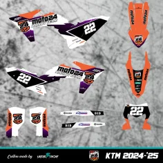 Kit Stickere Moto24 Racing KTM EXC Violet 24-25