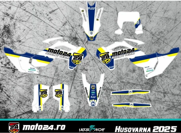 Kit Stickere Moto24 Racing HSQ TBI Blue 24-25