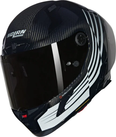 Full-Face Moto Helmet X-804 RS Ultra Carbon Ala 344 Black/White Glossy 2018