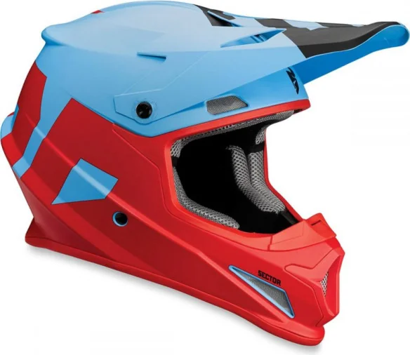 Casca Sector Level Poweder Blue Red Copii